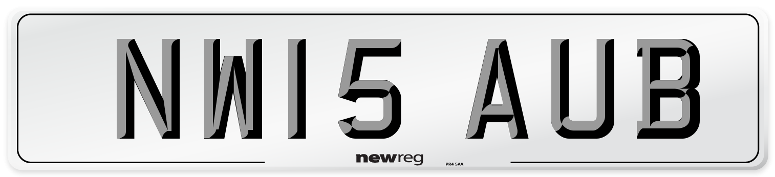 NW15 AUB Number Plate from New Reg